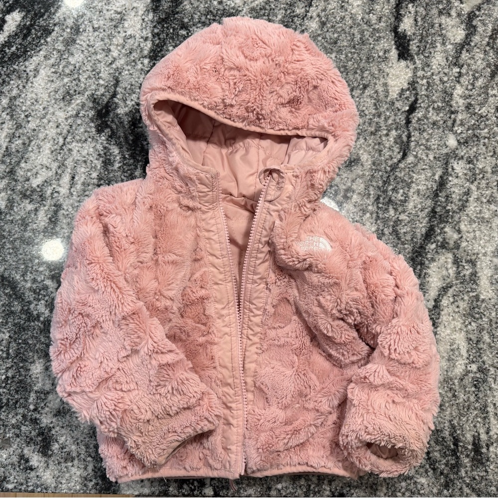The North Face Pink Kids Puffer Jacket - Reversible